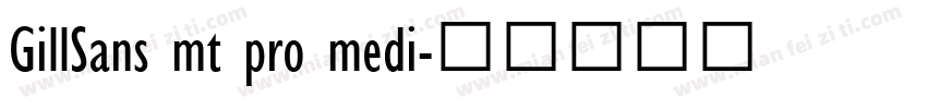 GillSans mt pro medi字体转换
